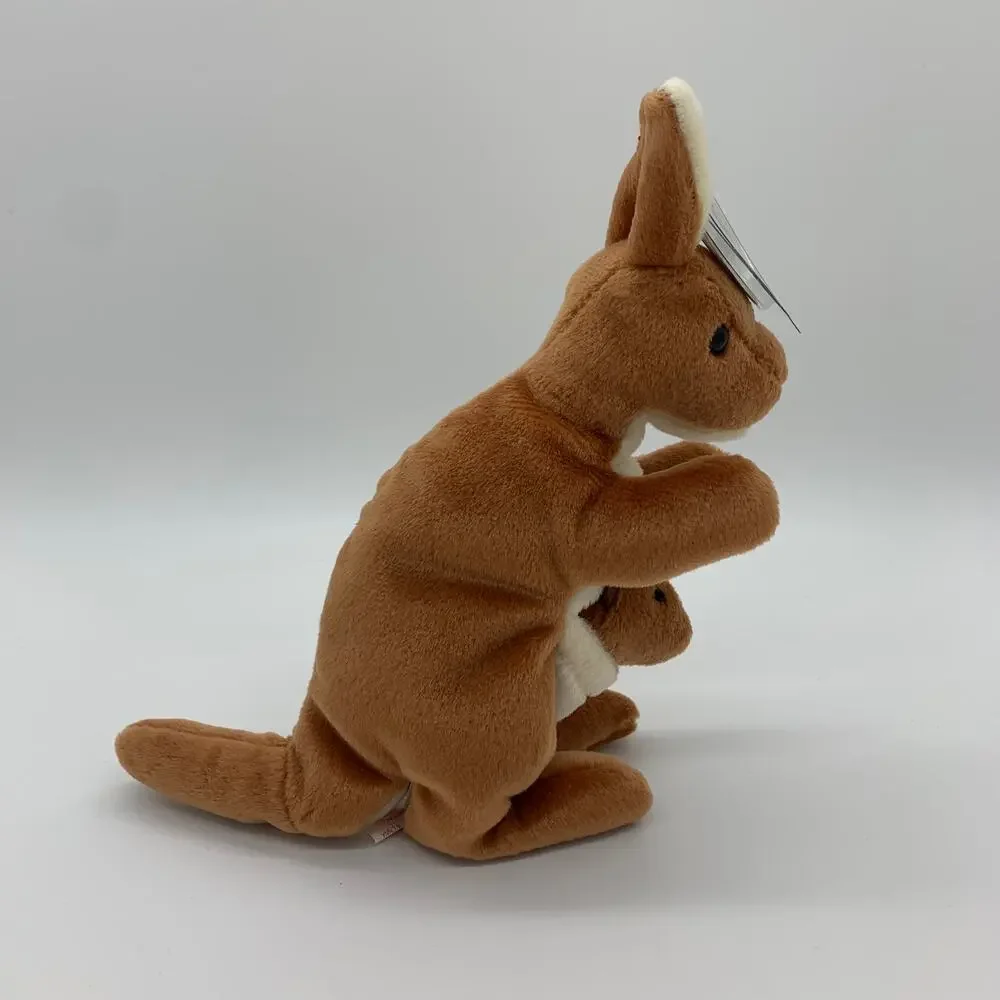 TY Beanie Baby Pouch The Kangaroo 1996 Vintage NWT P.E. Pellets Retired Small